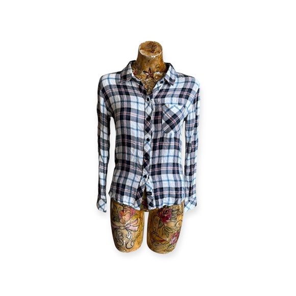 Rails plaid top button down long sleeve XS casual comfortable - Picture 1 of 9